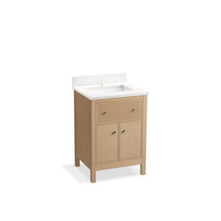Kohler 24 in. Bathroom Vanity Cabinet With Sink And Quartz Top in White Oak 35018-SWK